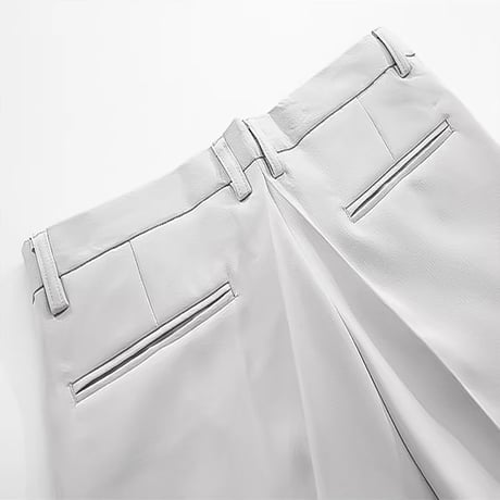 minimal straight center press slacks /2color　VG1316