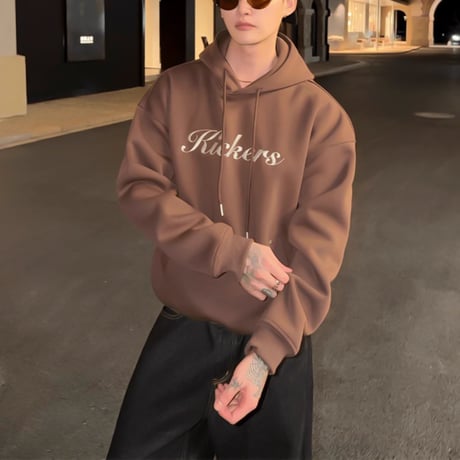 script logo hoodie /3color　VG1190