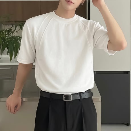 minimal seam line raglan tee /3color　VM1110