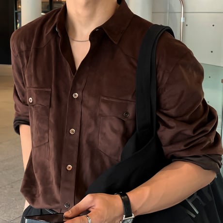 suede western two-pocket shirt /4color　VG1143