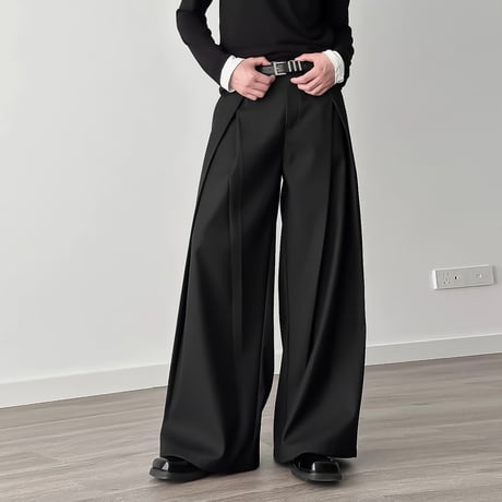 extreme tucked wide slacks /2color　VM1051