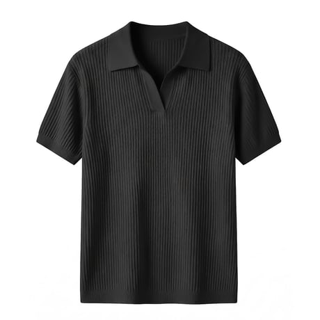 minimal square line collar tee /3color　VM1111