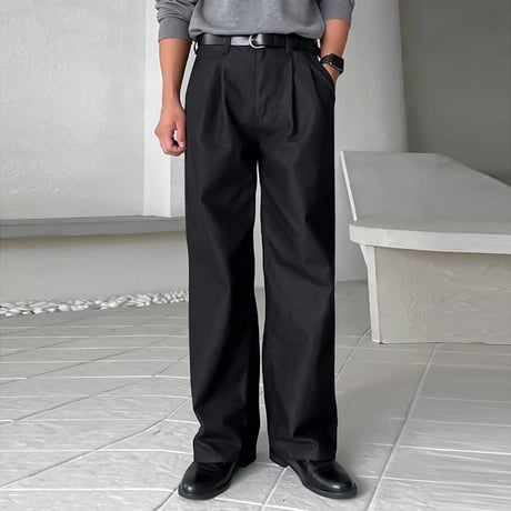 tuck straight denim pants　VG1074