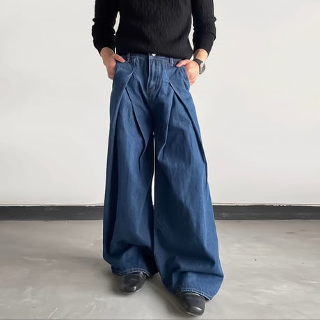 double tucked wide denim　VM1006
