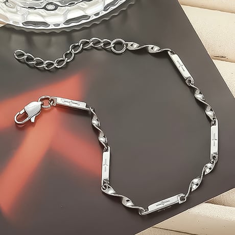 twisted metal plate bracelet　VM1092