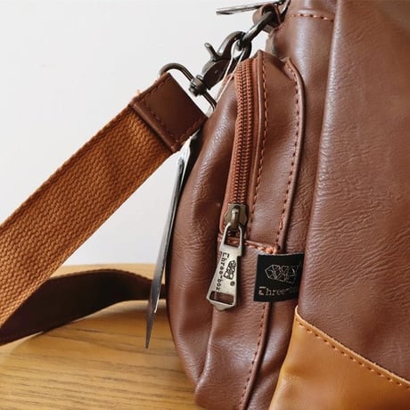 minimal pu leather 2way boston bag /3color　VG1212