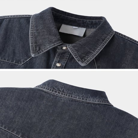modern western denim shirt　VG1107
