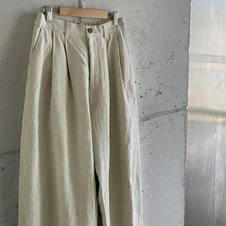 linen like wide straight slacks VG1286