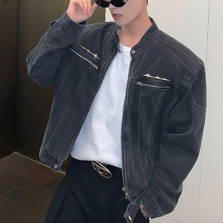 oversized denim utility jacket /2color　VG1321