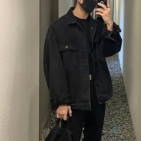 oversized washed denim jacket /2color　VG1319