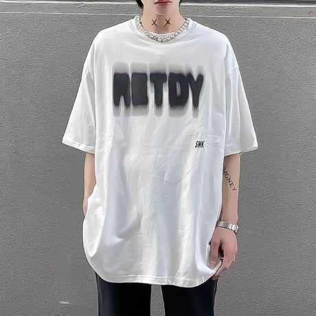 blur logo oversized tee /4color　VM1038