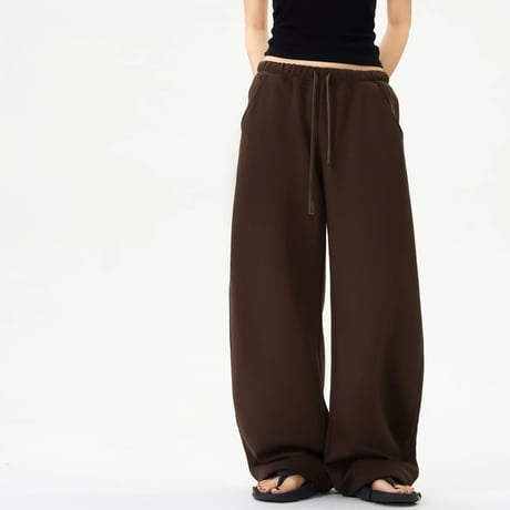 adjustable hem loose sweat pants /3color　VG1097