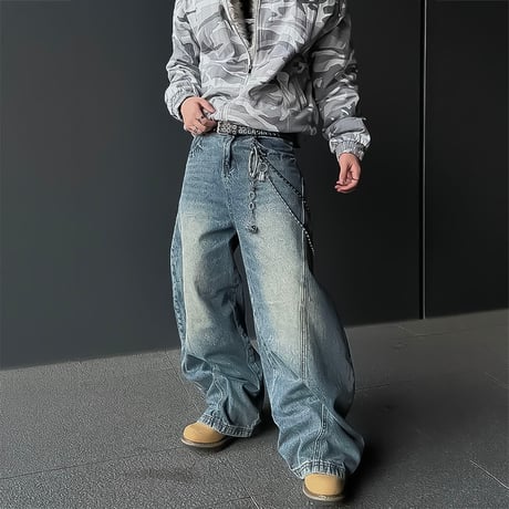 curved seam wide denim　VM1063