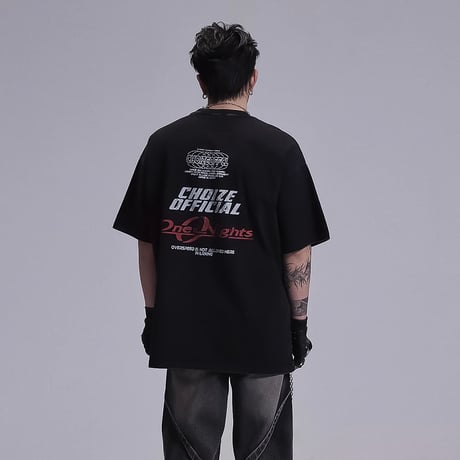 wide piping star  T-shirt　VM1030