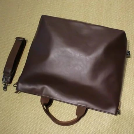simple leather 2way tote bag /4color　VG1199
