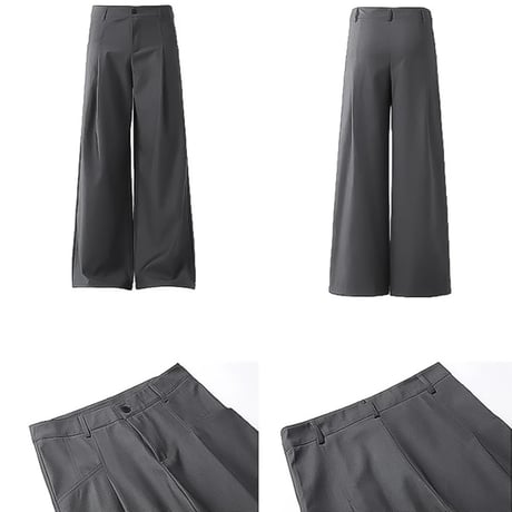 deep tucked drape slacks /2color　VM1008