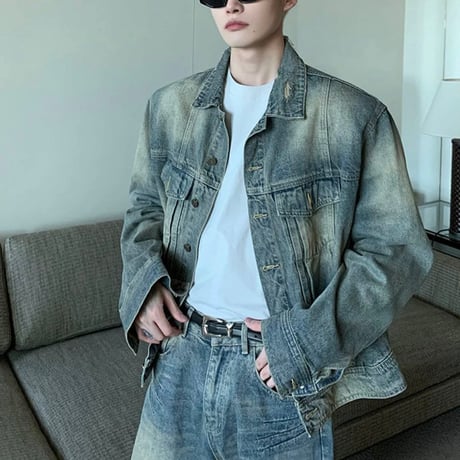 retro wash denim jacket 　VG1287