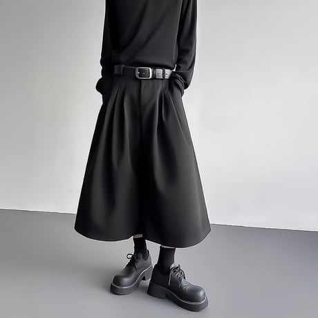 deep tuck wide gaucho pants　VM1150