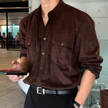 suede western two-pocket shirt /4color　VG1143