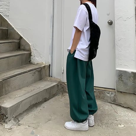 balloon silhouette sweat pants /2color　VG1071