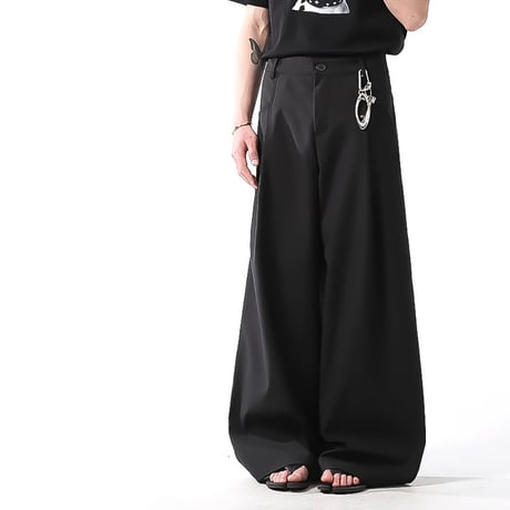 deep tucked drape slacks /2color　VM1008