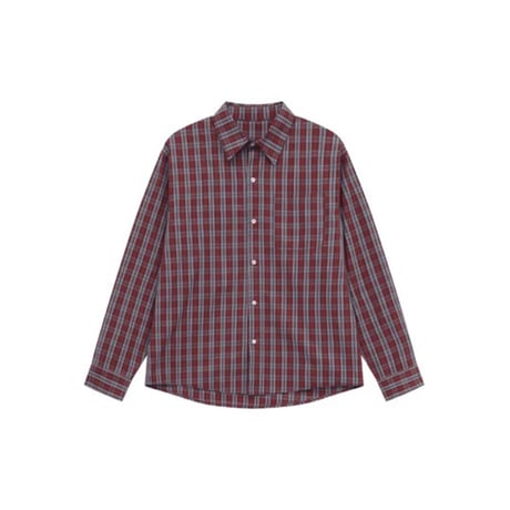 retro check loose fit shirt　VG1175