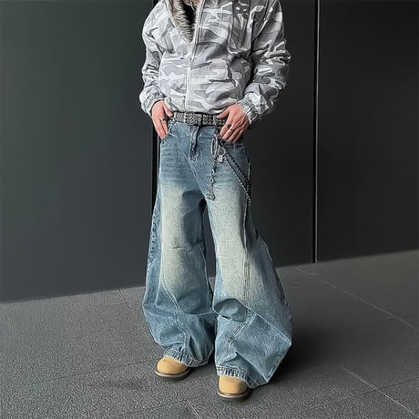curved seam wide denim　VM1063