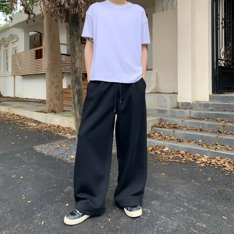 relax straight sweat pants /2color　VG1065