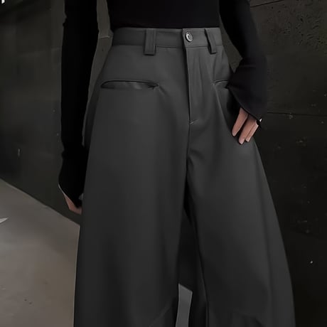 minimal drape wide slacks /2color　VM1154