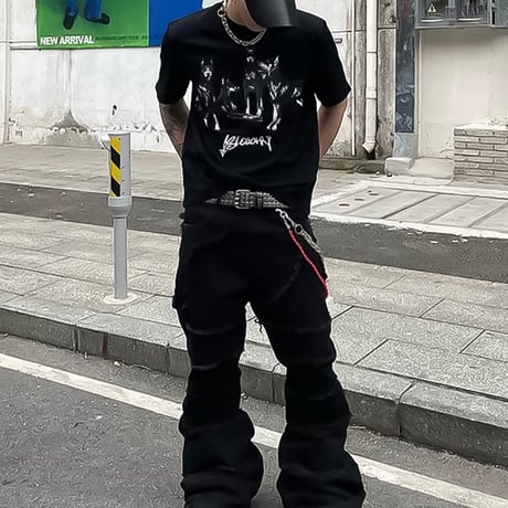 doberman graphic oversized tee /2color　VM1033