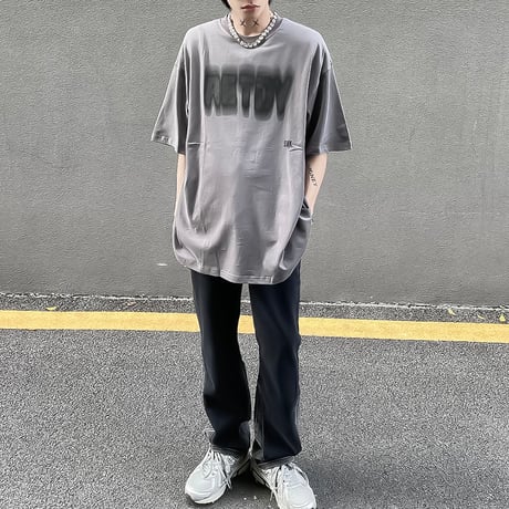 blur logo oversized tee /4color　VM1038