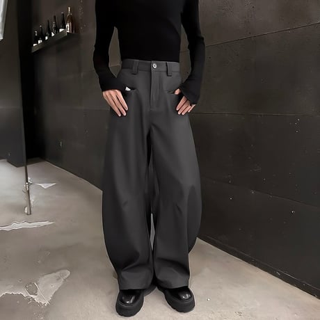 minimal drape wide slacks /2color　VM1154