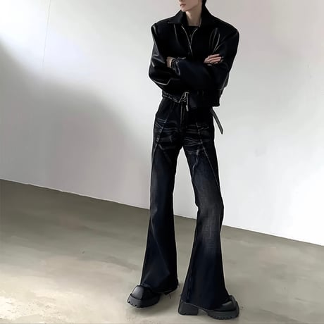 washed vintage flare denim　VM1118