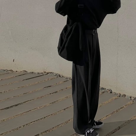 long belt straight slacks　VG1156