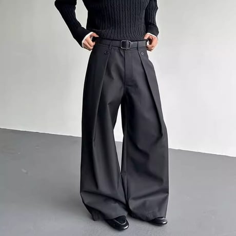 tucked wide voluminous slacks　VM1153
