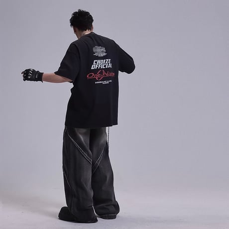 wide piping star  T-shirt　VM1030
