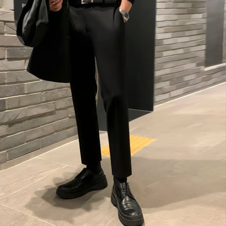 minimal straight ankle slacks　VG1051