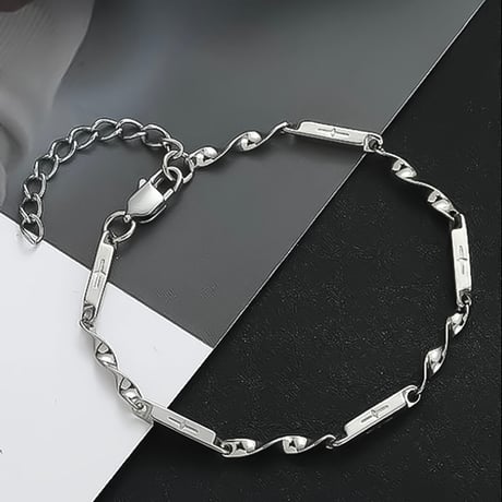 twisted metal plate bracelet　VM1092