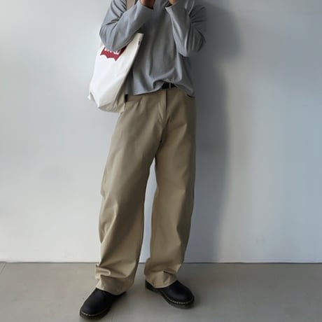 curved wide cotton pants /2color　VG1119