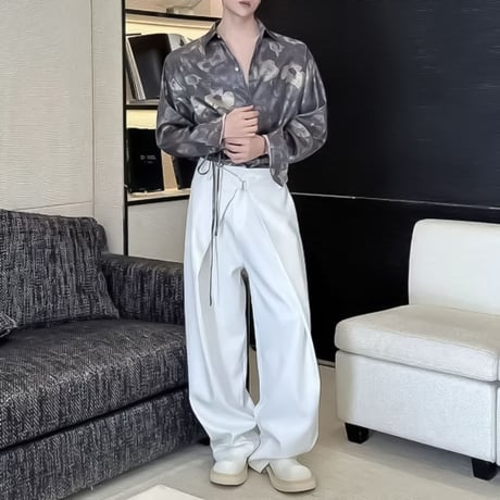 minimal layered wide slacks　VM1146