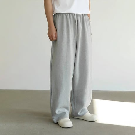 wide straight sweat pants /2color　VG1061