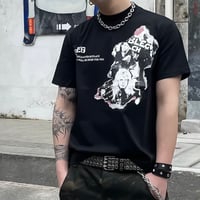minimal drawstring oversized tee /2color　VM1035