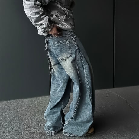 curved seam wide denim　VM1063