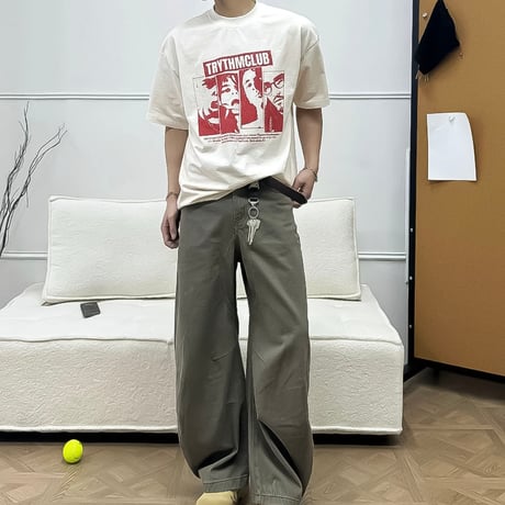 oversized vintage graphic t-shirt /2color　VG1336