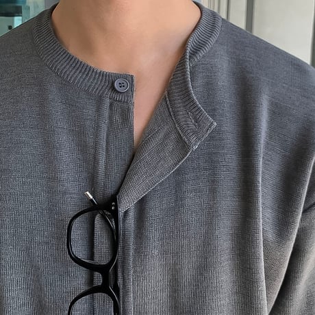 minimal short sleeve knit shirt /2color　VG1324