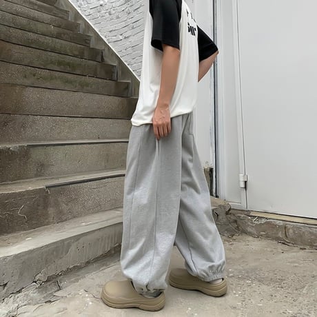 balloon silhouette sweat pants /2color　VG1071