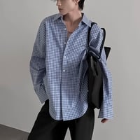 minimalist zip-up shirt /2color　VM1019