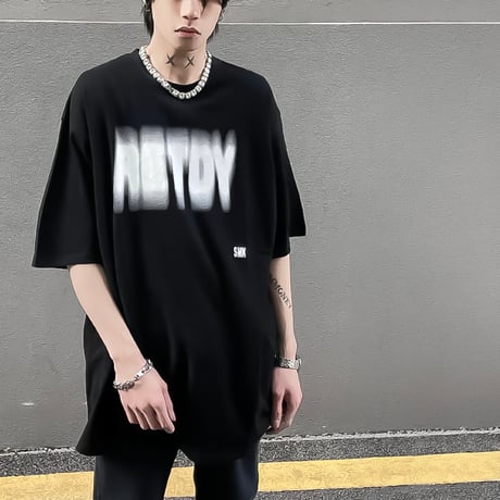 blur logo oversized tee /4color　VM1038