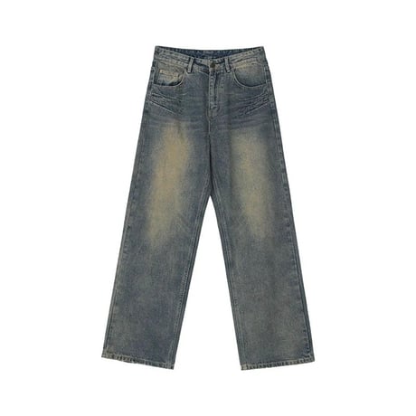 retro wash wide straight denim　VG1288