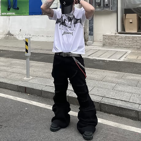 doberman graphic oversized tee /2color　VM1033